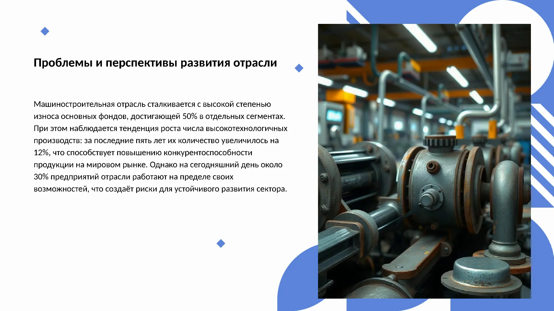 Проблемы и перспективы развития отрасли - слайд для презентации на тему 