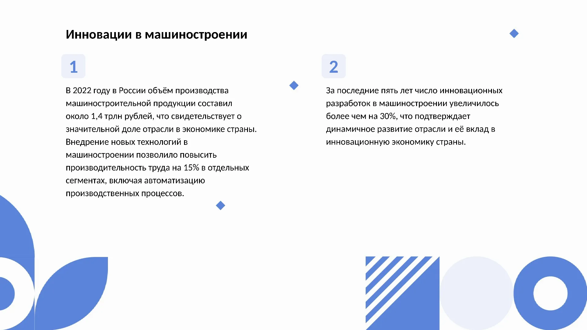 Инновации в машиностроении - слайд для презентации на тему 