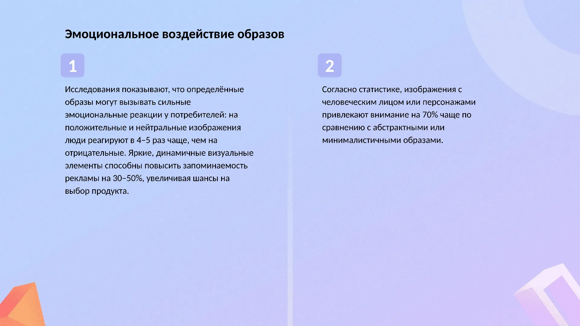 Эмоциональное воздействие образов - слайд для презентации на тему 