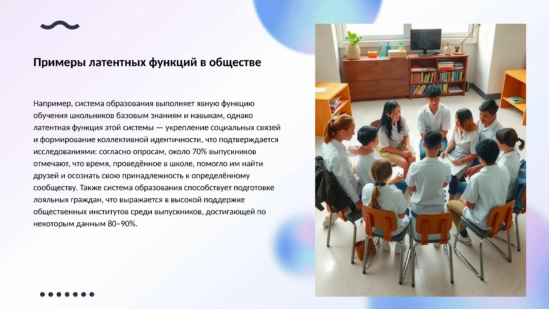 Примеры латентных функций в обществе - слайд для презентации на тему 