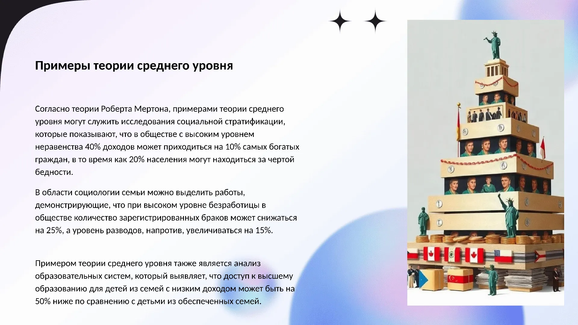 Примеры теории среднего уровня - слайд для презентации на тему 