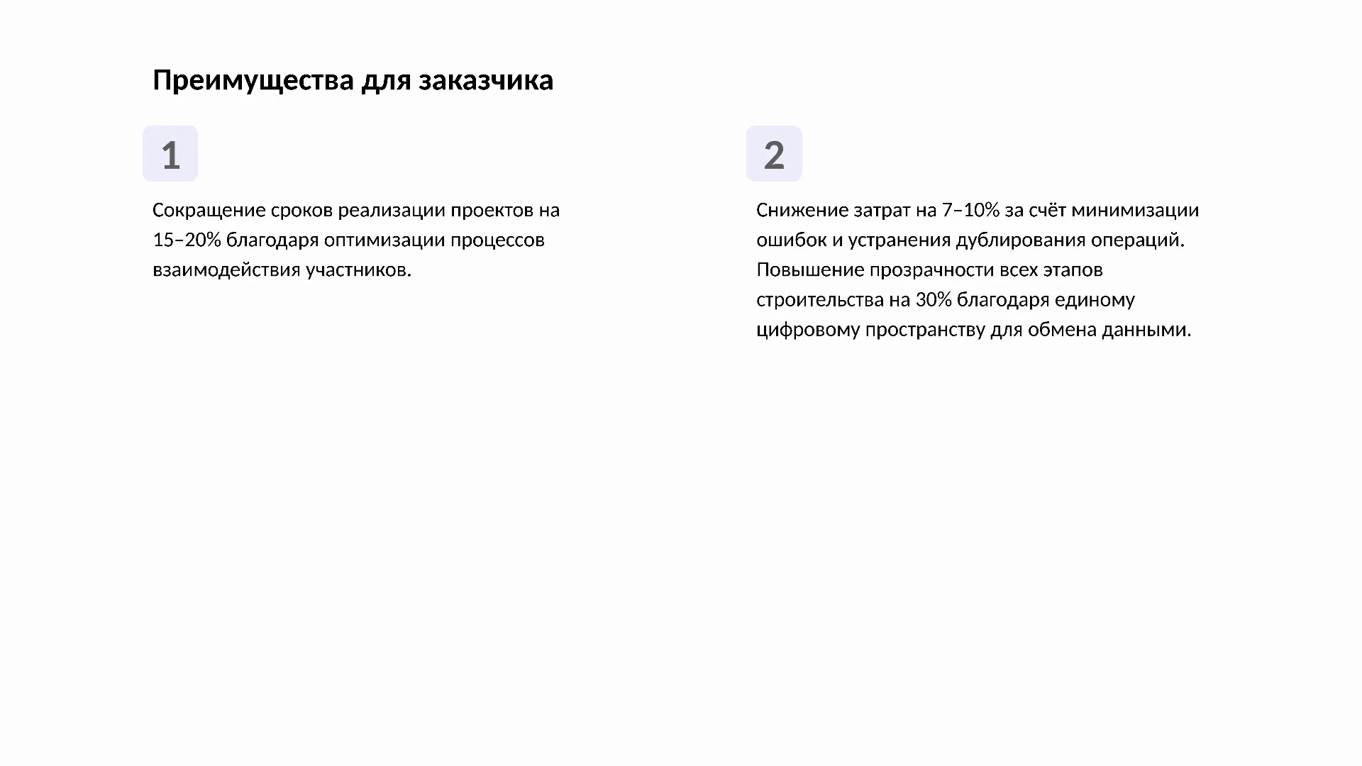 Преимущества для заказчика - слайд для презентации на тему 