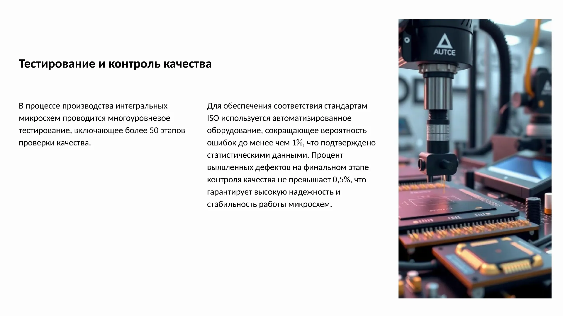 Тестирование и контроль качества - слайд для презентации на тему 