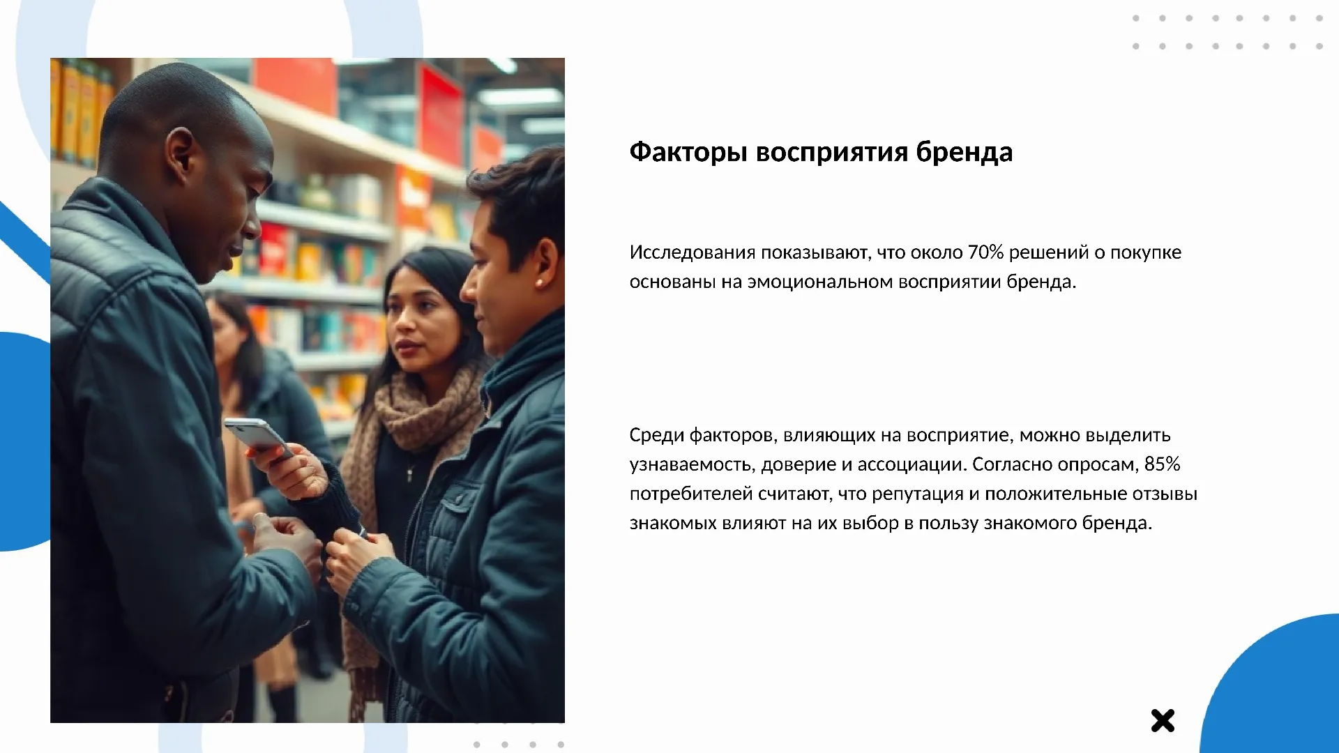 Факторы восприятия бренда - слайд для презентации на тему 