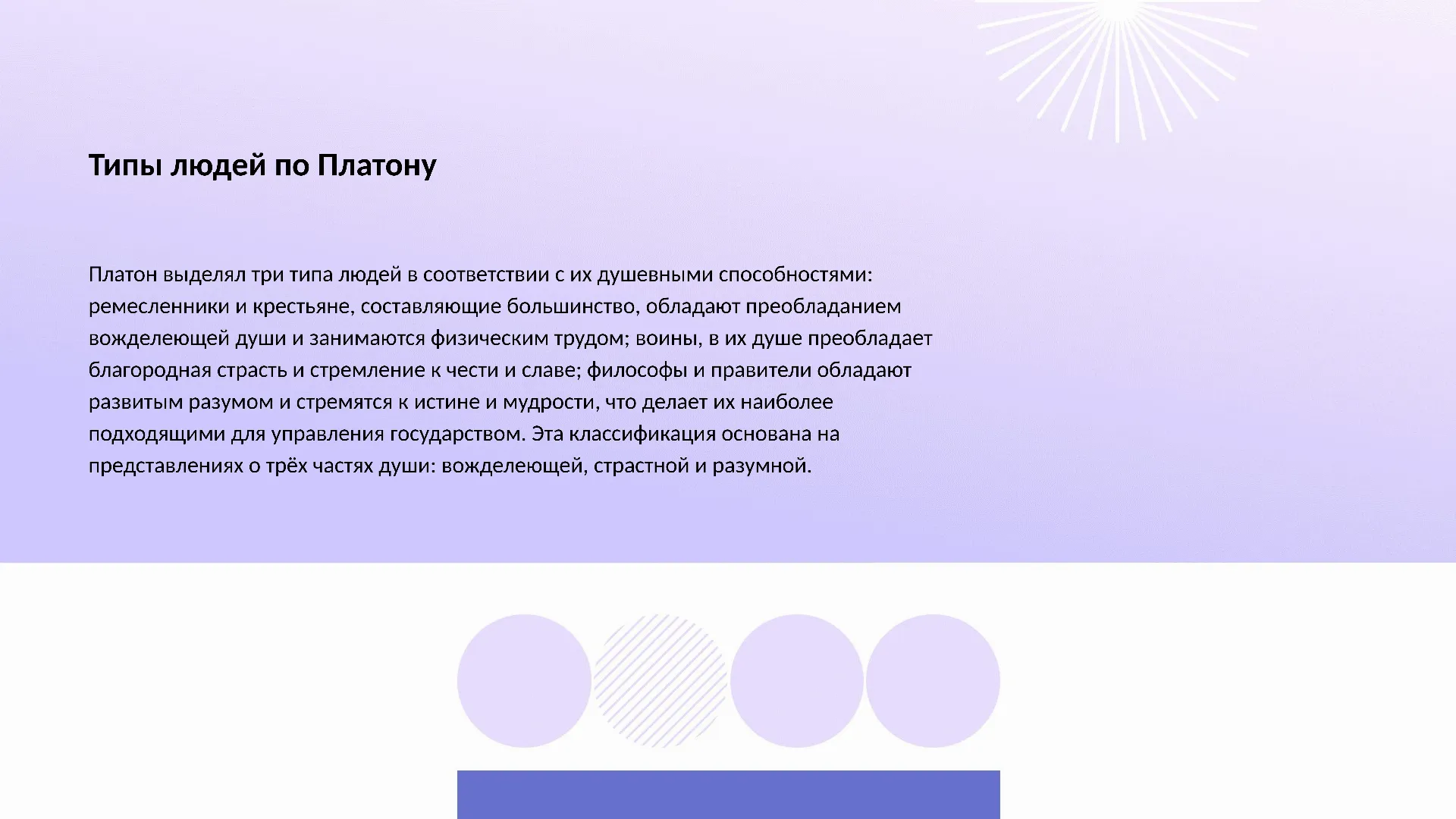 Типы людей по Платону - слайд для презентации на тему 