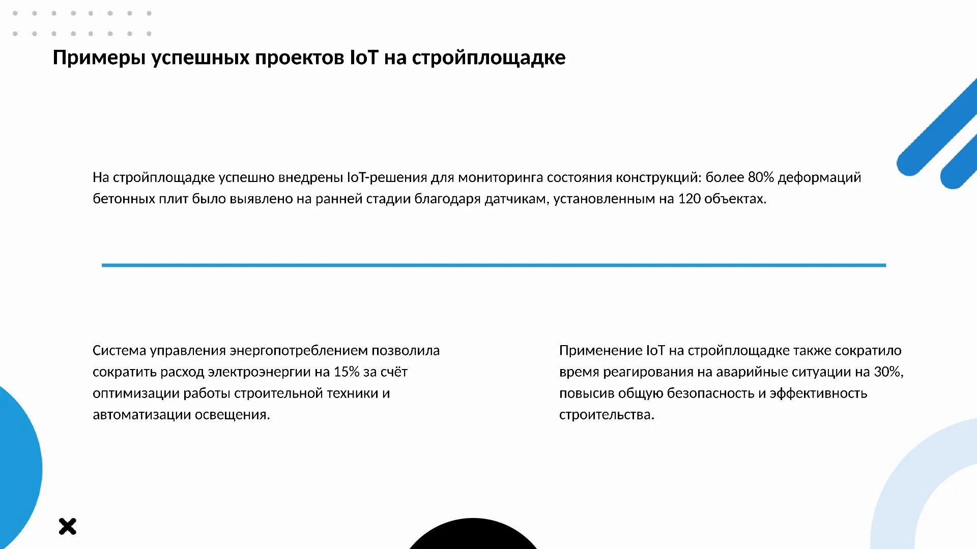 Примеры успешных проектов IoT на стройплощадке - слайд для презентации на тему 