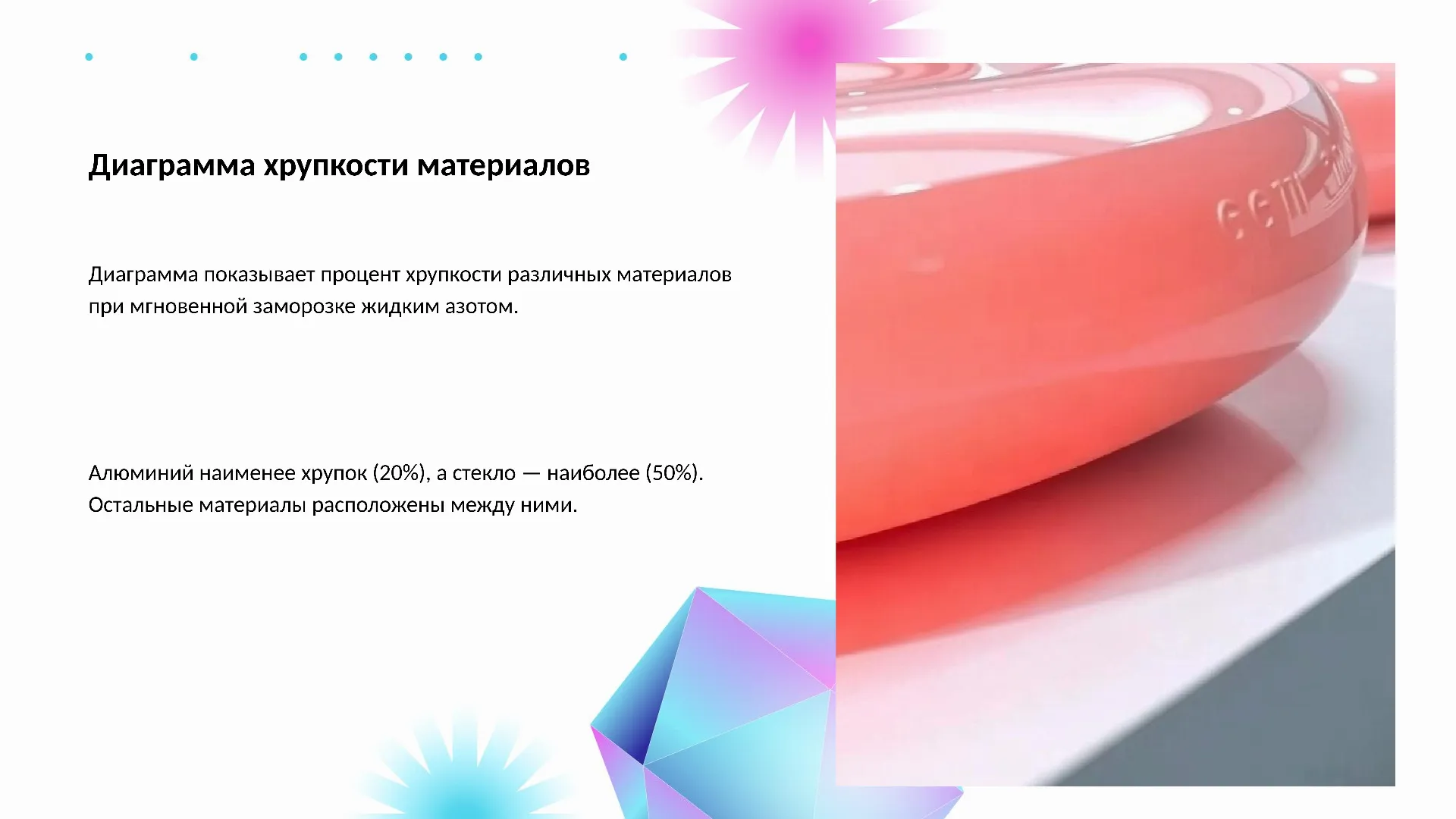 Диаграмма хрупкости материалов - слайд для презентации на тему 