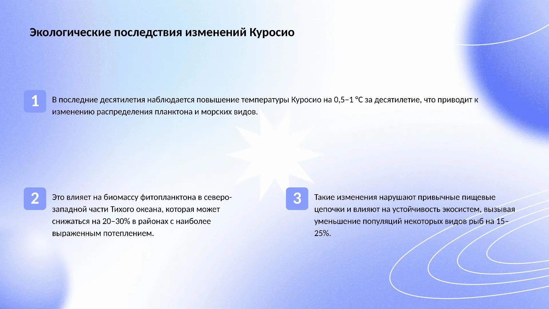 Экологические последствия изменений Куросио - слайд для презентации на тему 