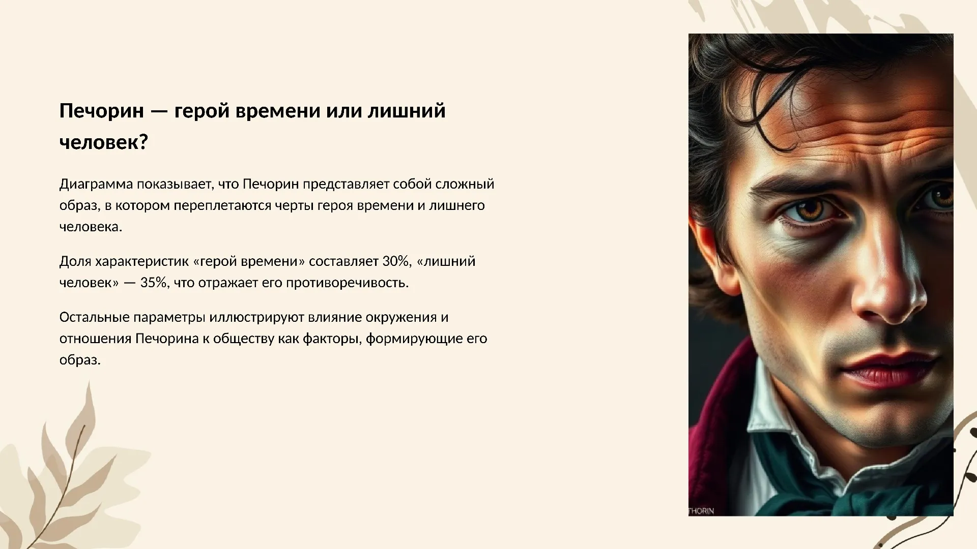 Печорин — герой времени или лишний человек? - слайд для презентации на тему 