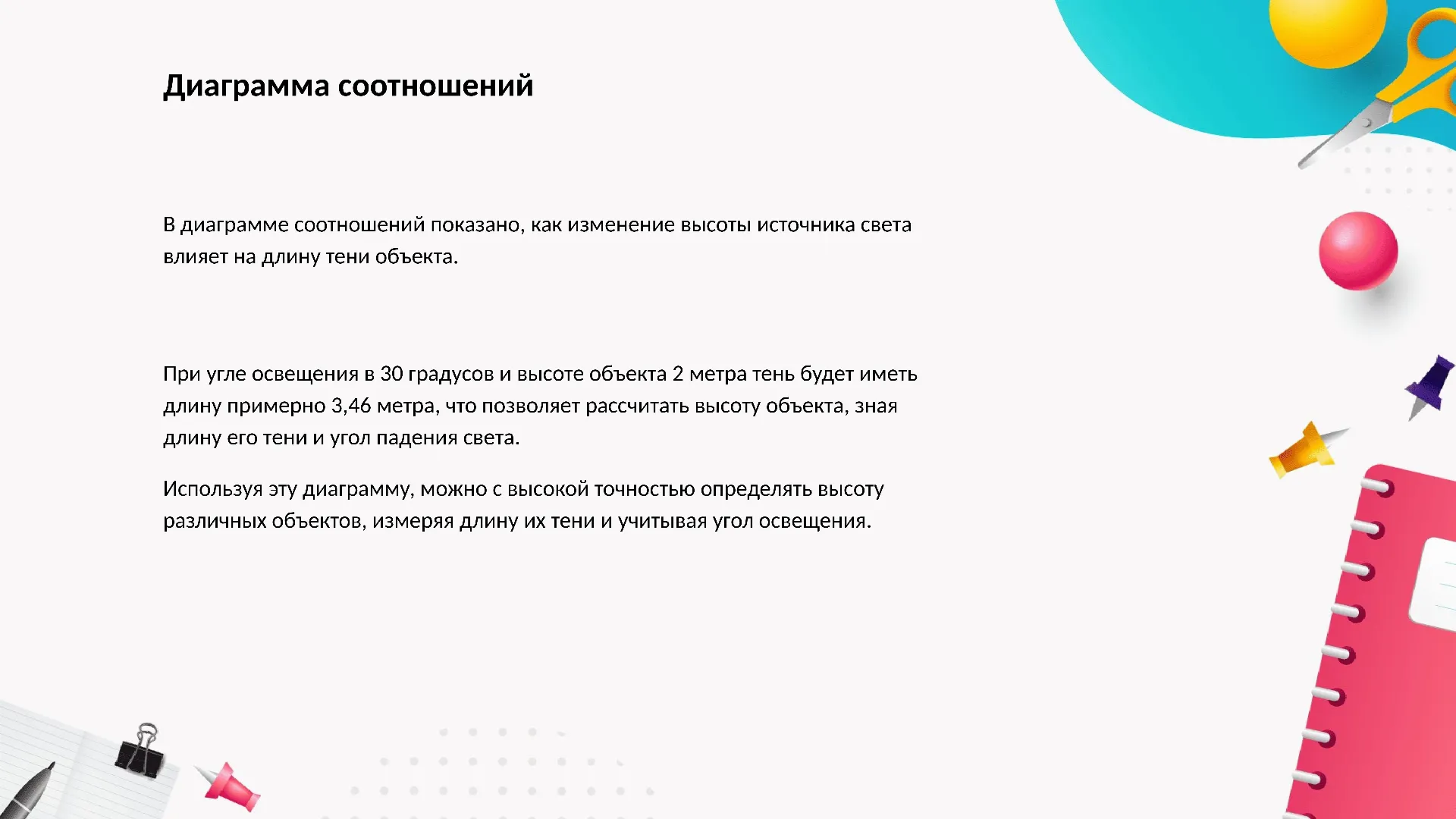 Диаграмма соотношений - слайд для презентации на тему 