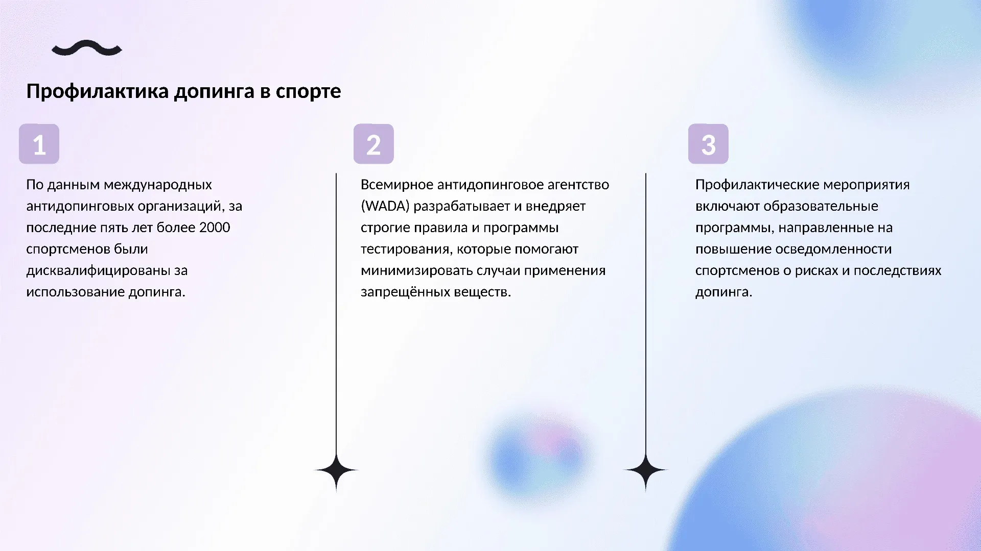 Профилактика допинга в спорте - слайд для презентации на тему 
