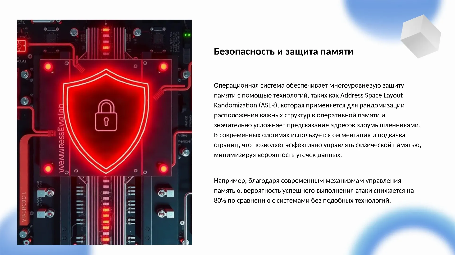 Безопасность и защита памяти - слайд для презентации на тему 