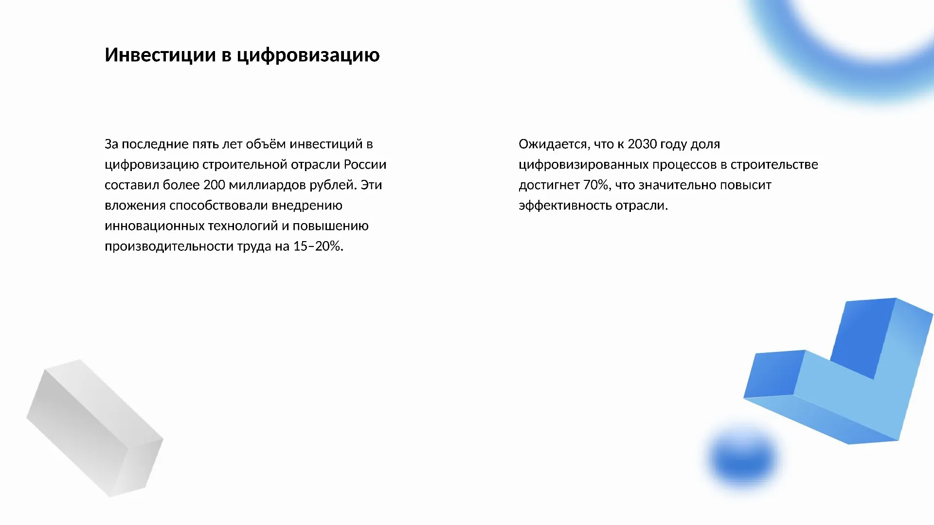 Инвестиции в цифровизацию - слайд для презентации на тему 