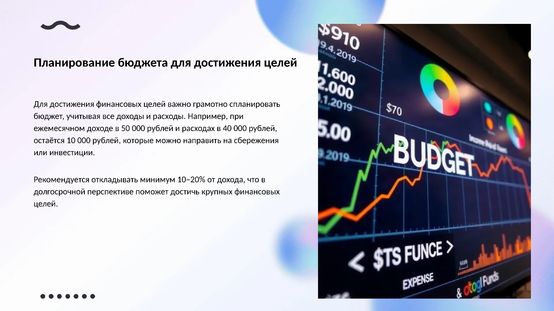Планирование бюджета для достижения целей - слайд для презентации на тему 
