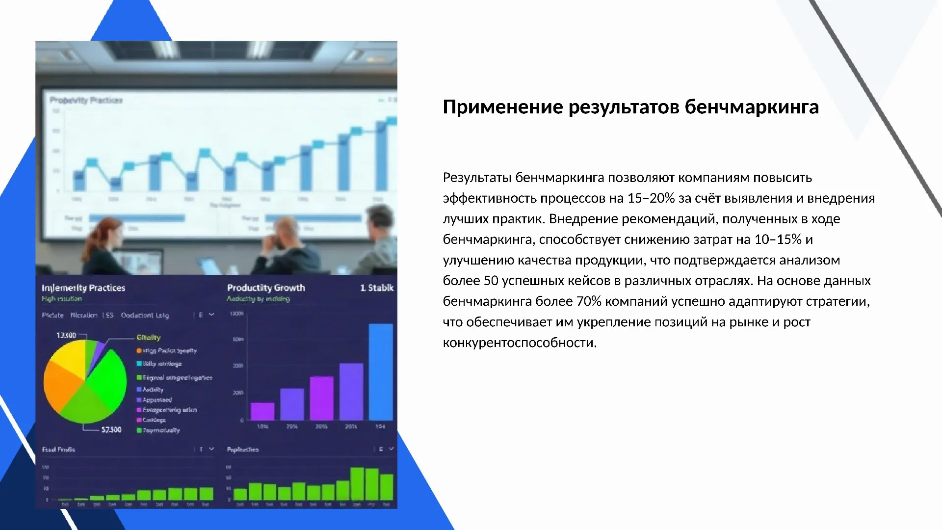 Применение результатов бенчмаркинга - слайд для презентации на тему 