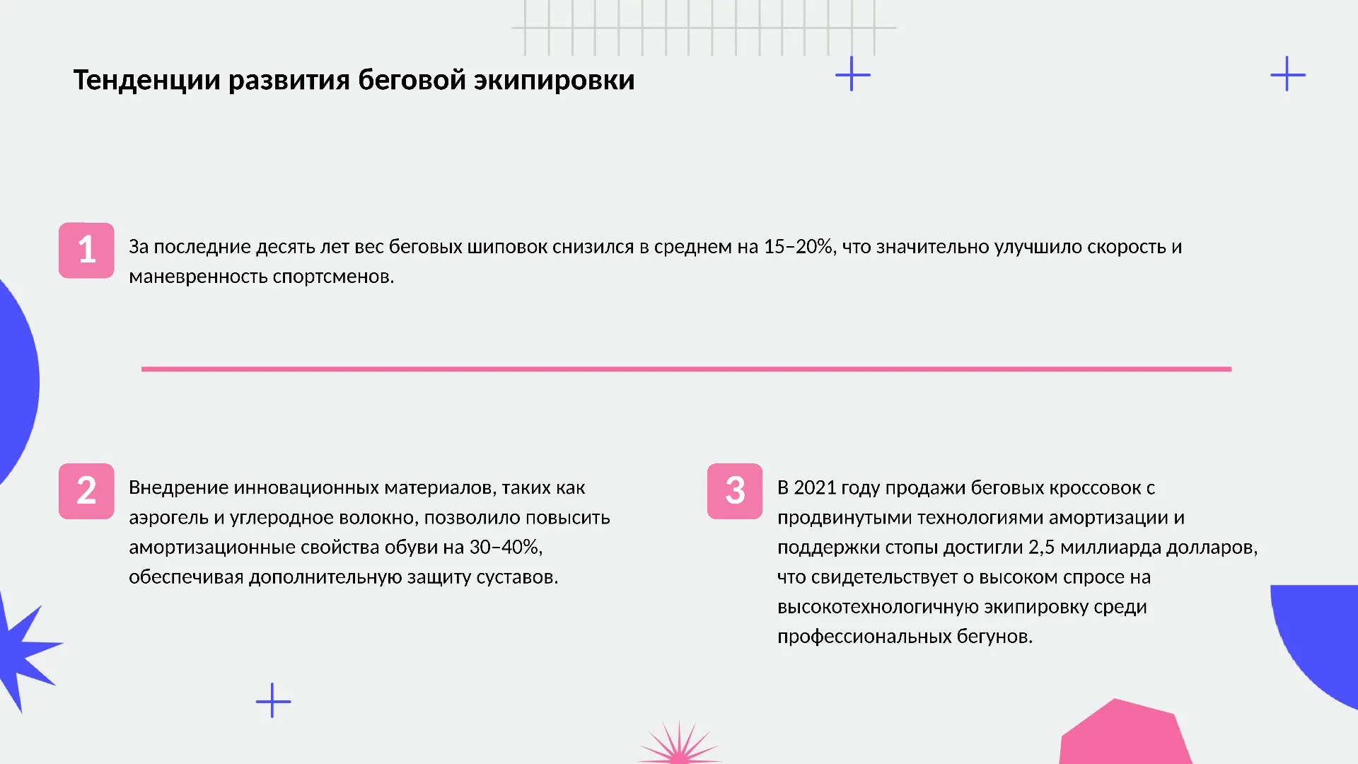 Тенденции развития беговой экипировки - слайд для презентации на тему 