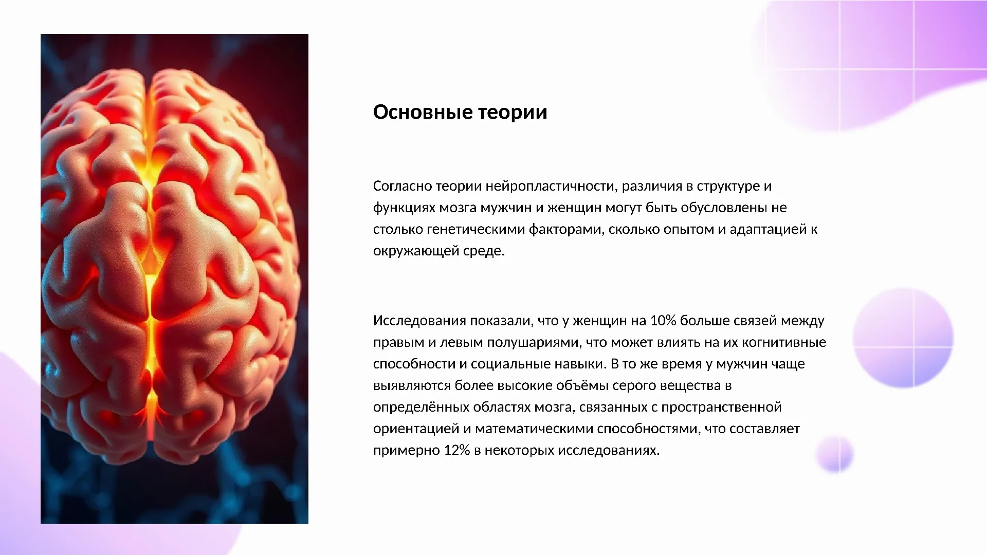 Основные теории - слайд для презентации на тему 