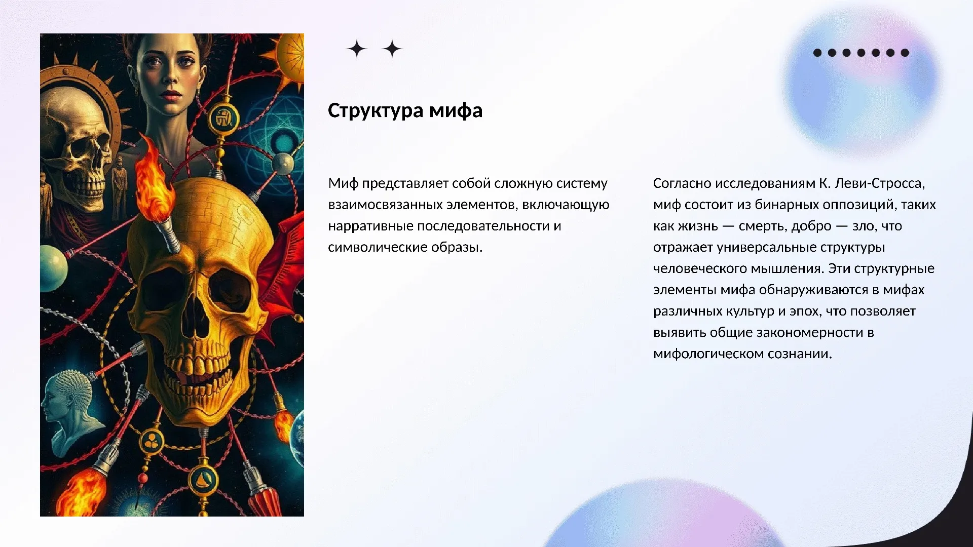 Структура мифа - слайд для презентации на тему 