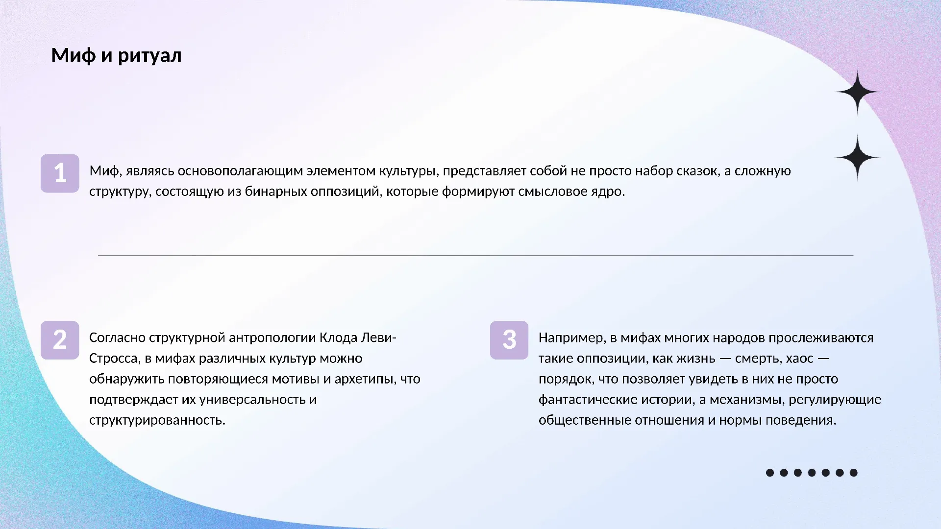 Миф и ритуал - слайд для презентации на тему 
