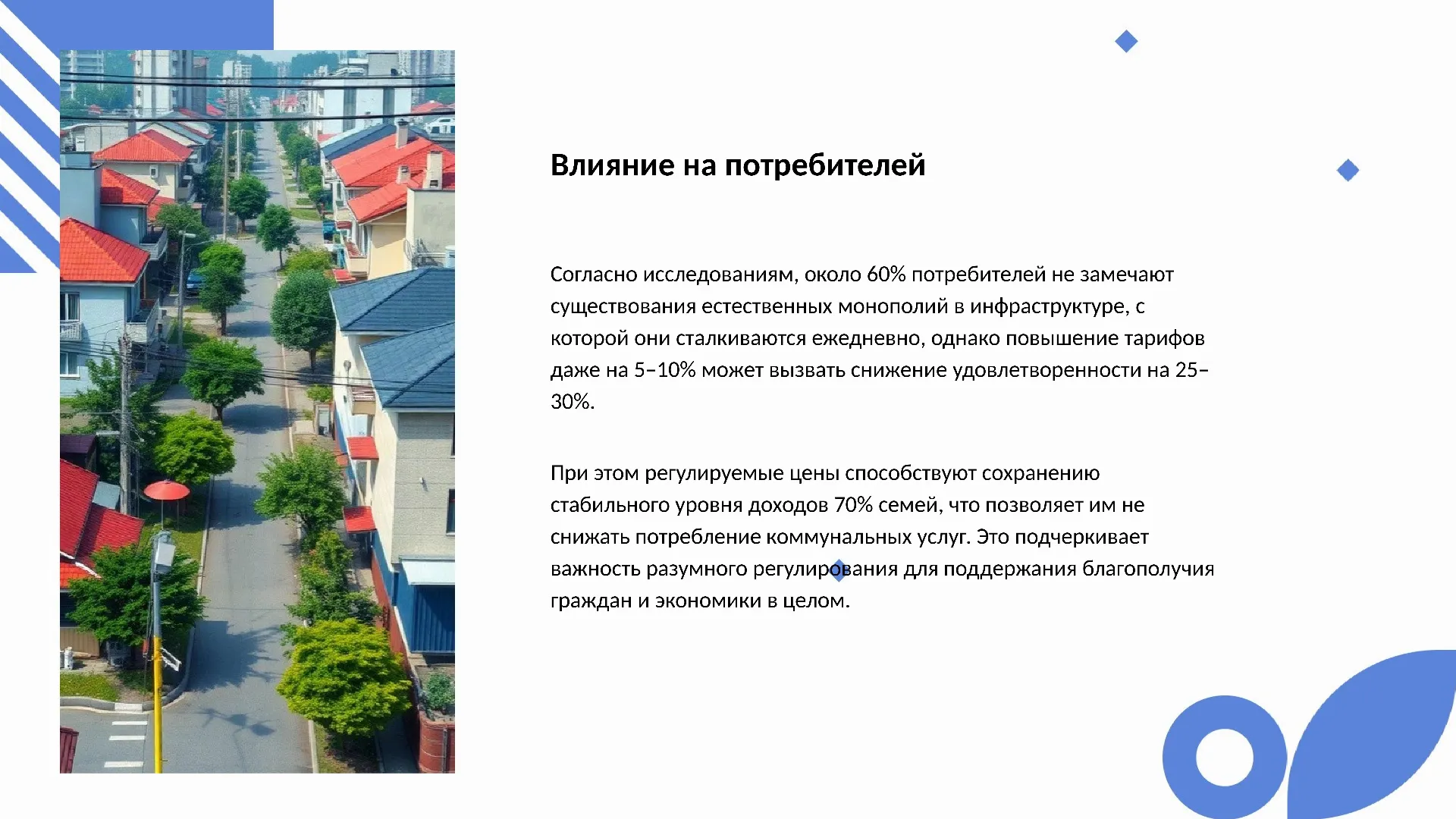 Влияние на потребителей - слайд для презентации на тему 