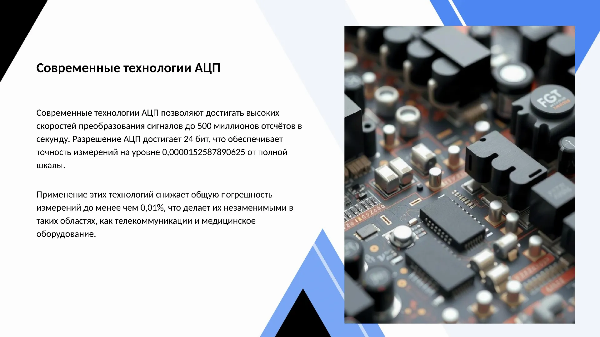 Современные технологии АЦП - слайд для презентации на тему 