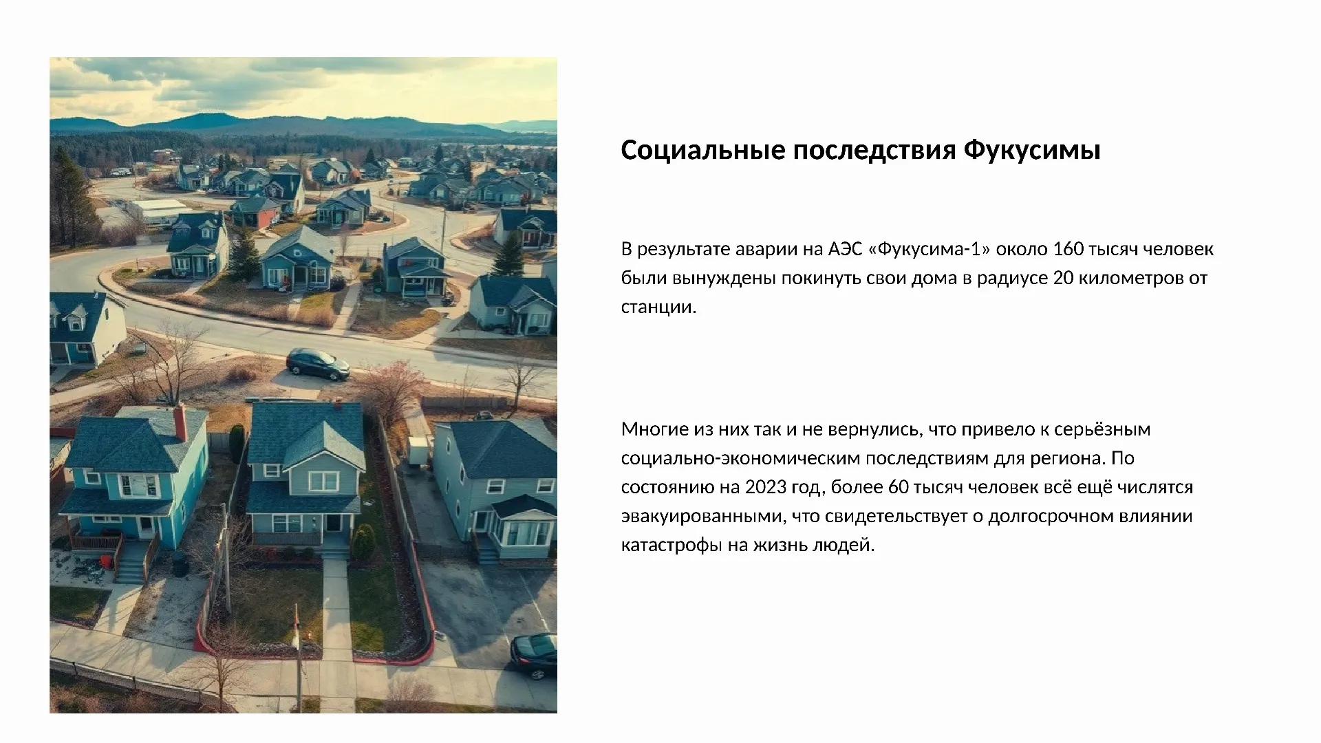 Социальные последствия Фукусимы - слайд для презентации на тему 