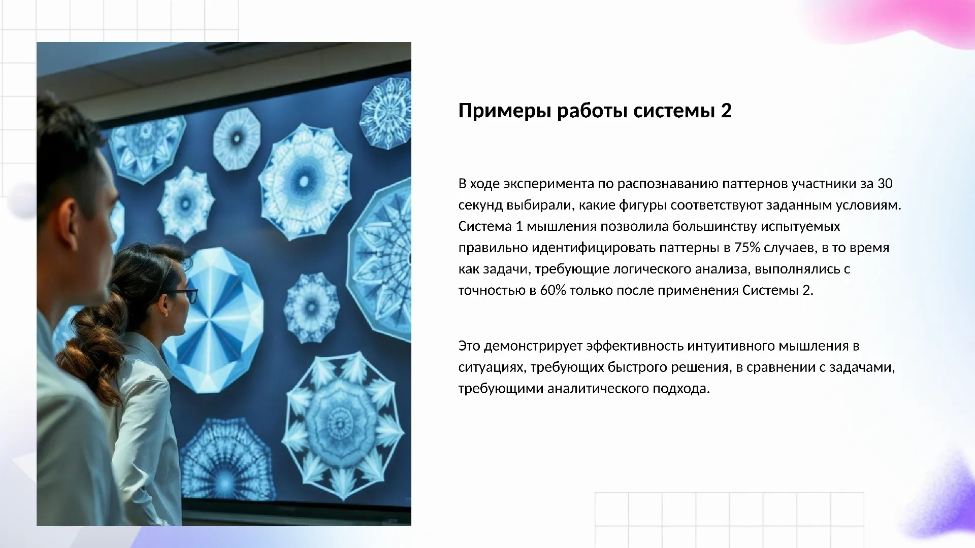 Примеры работы системы 2 - слайд для презентации на тему 