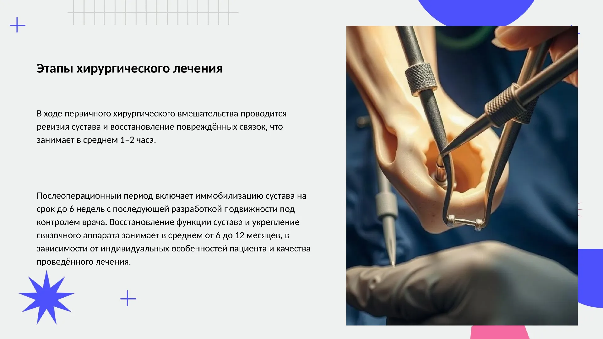 Этапы хирургического лечения - слайд для презентации на тему 