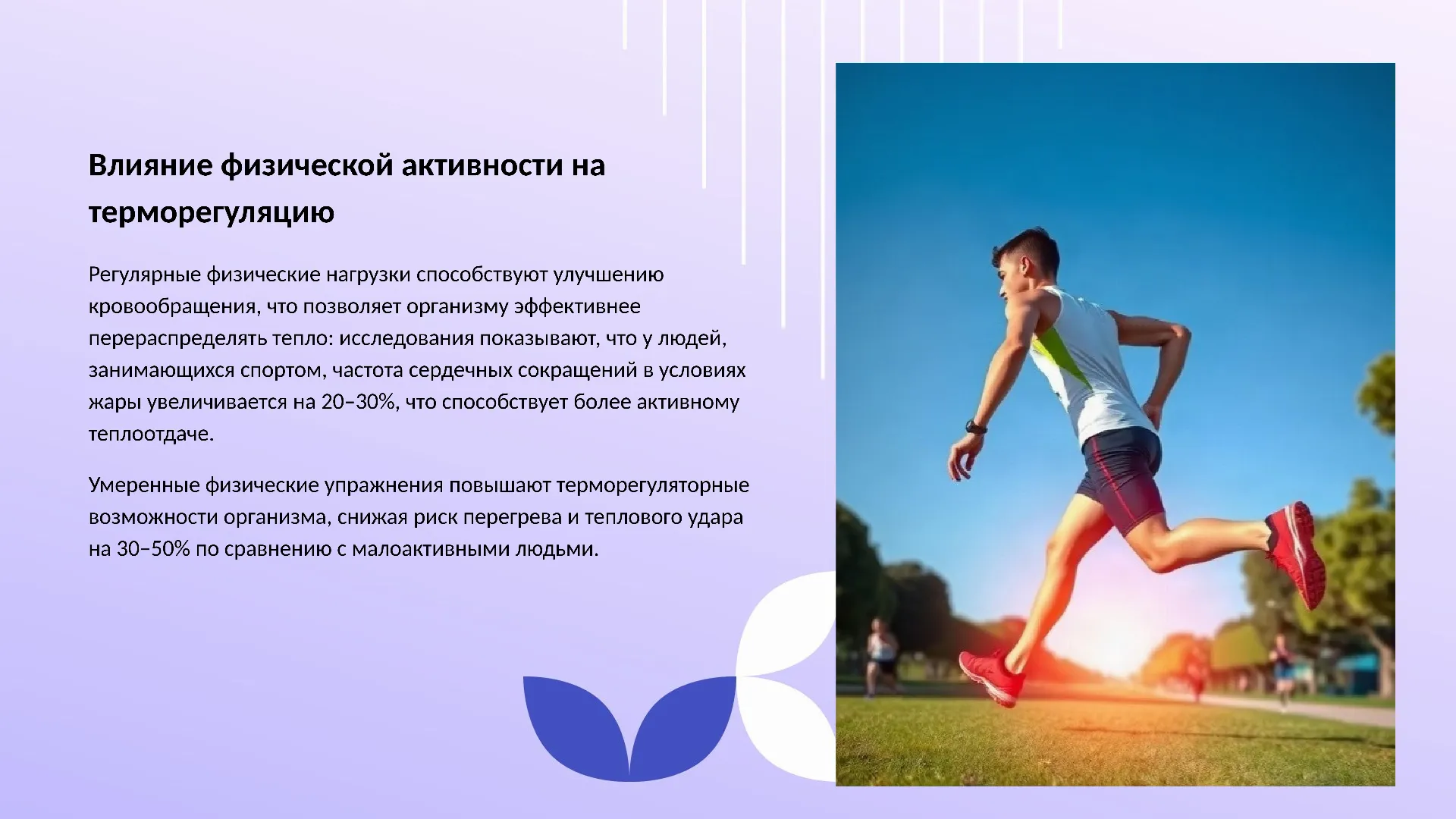 Влияние физической активности на терморегуляцию - слайд для презентации на тему 