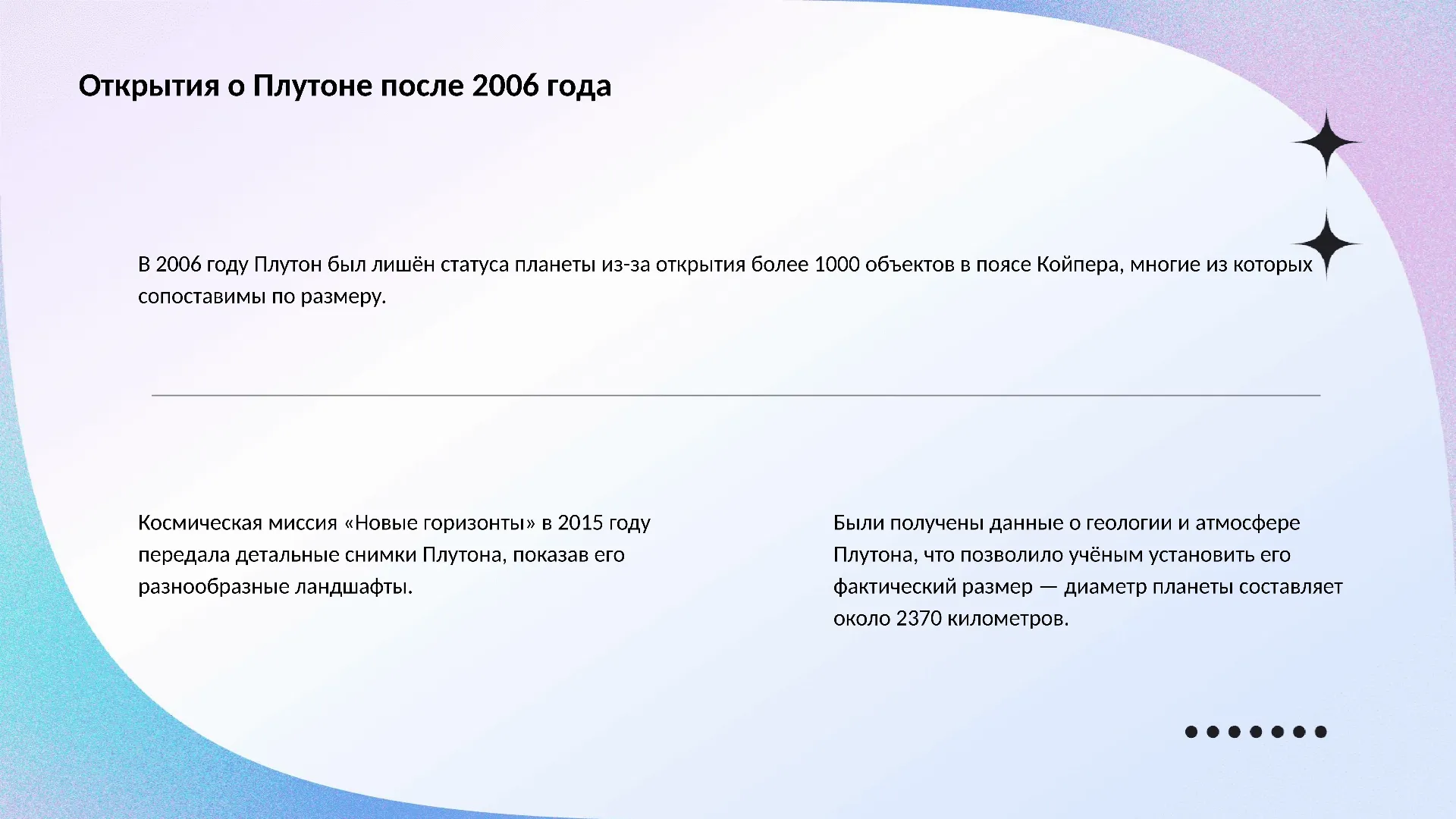 Открытия о Плутоне после 2006 года - слайд для презентации на тему 