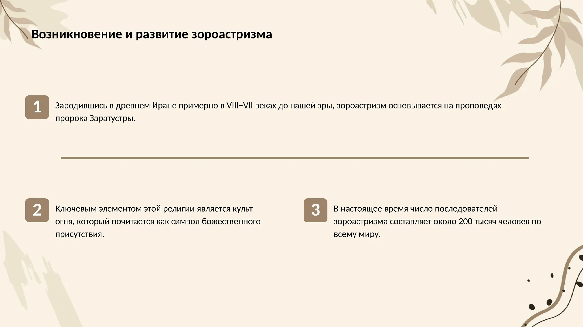Возникновение и развитие зороастризма - слайд для презентации на тему 