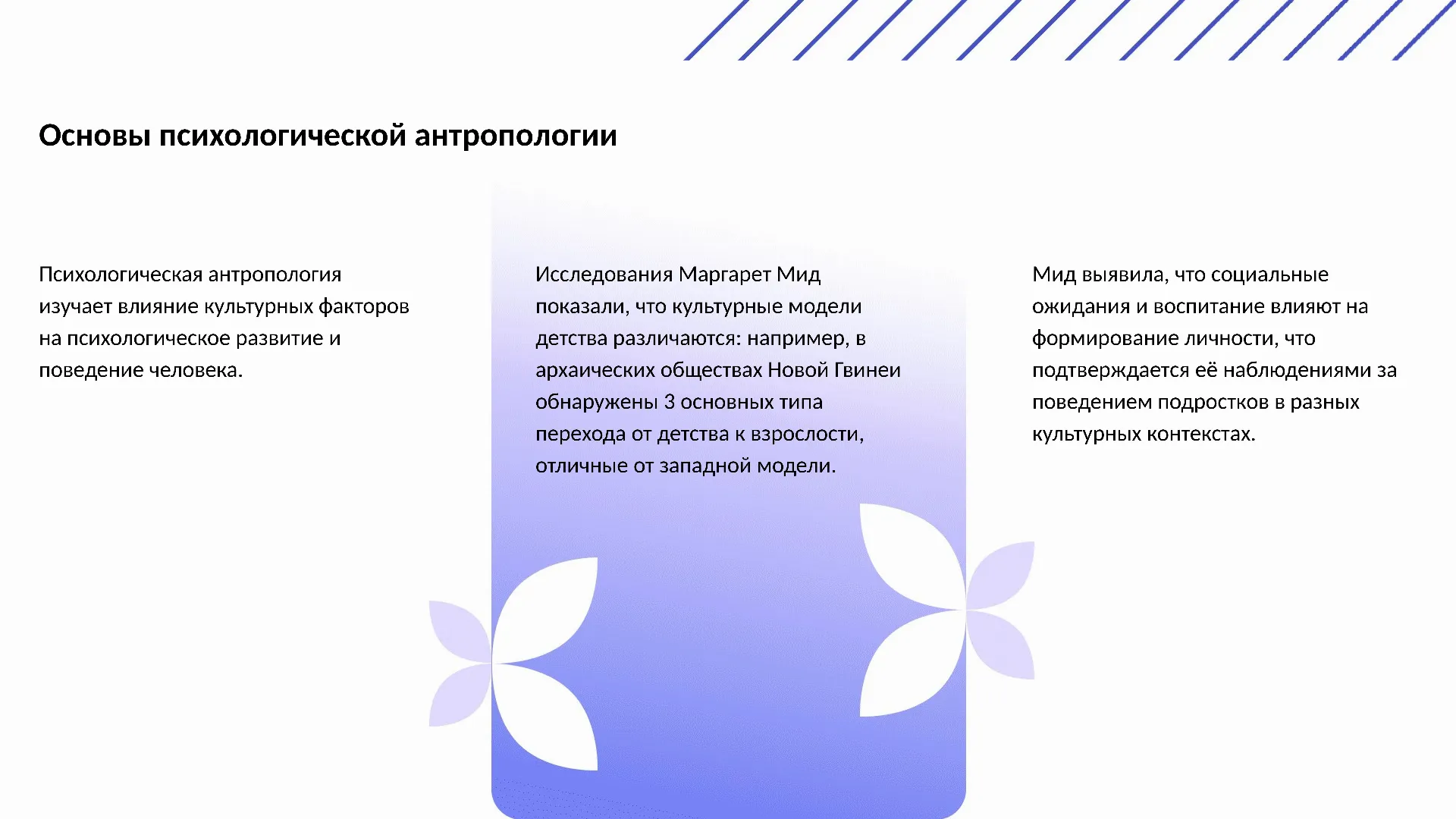 Основы психологической антропологии - слайд для презентации на тему 