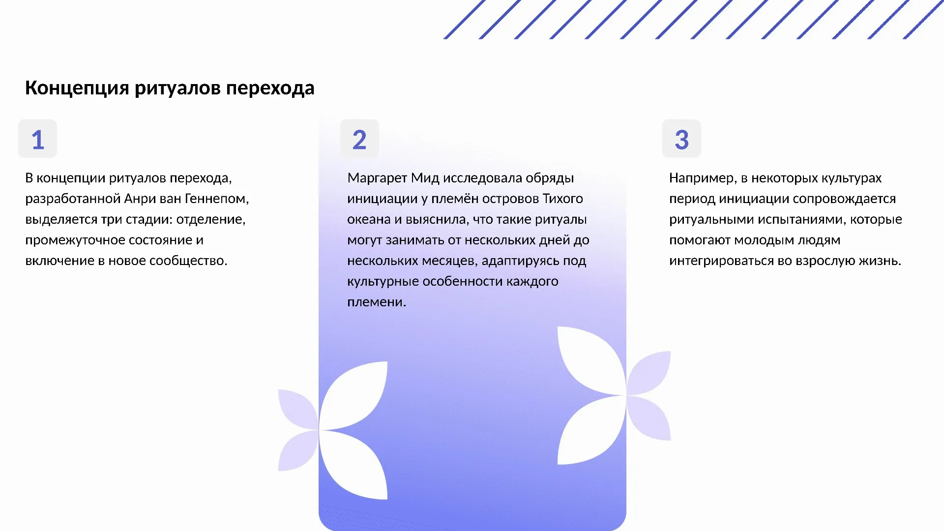 Концепция ритуалов перехода - слайд для презентации на тему 