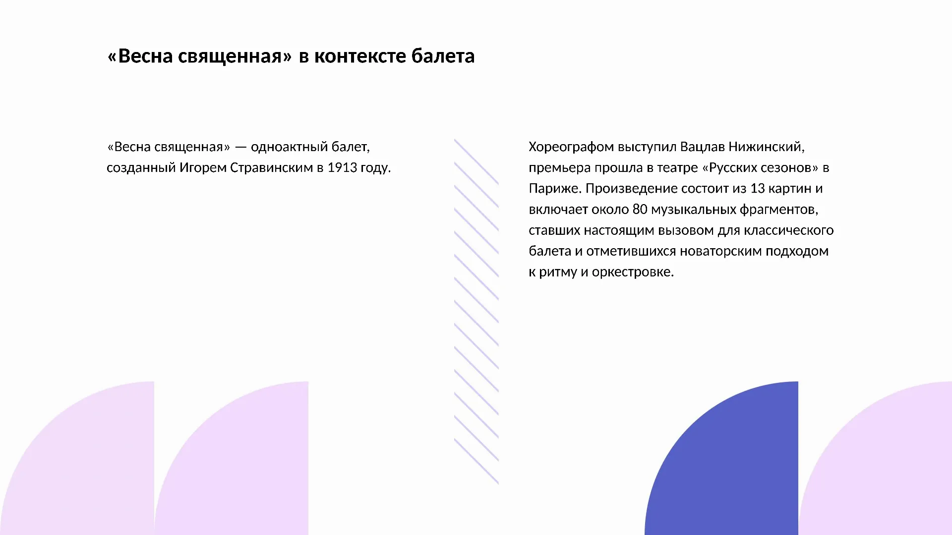 «Весна священная» в контексте балета - слайд для презентации на тему 
