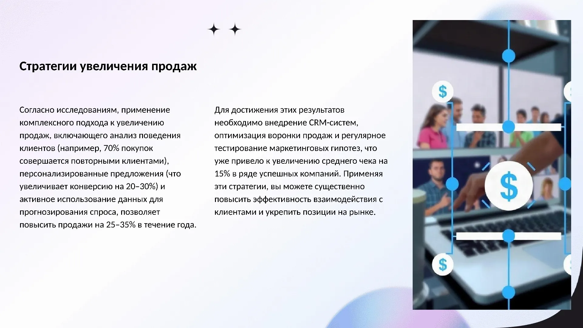 Стратегии увеличения продаж - слайд для презентации на тему 
