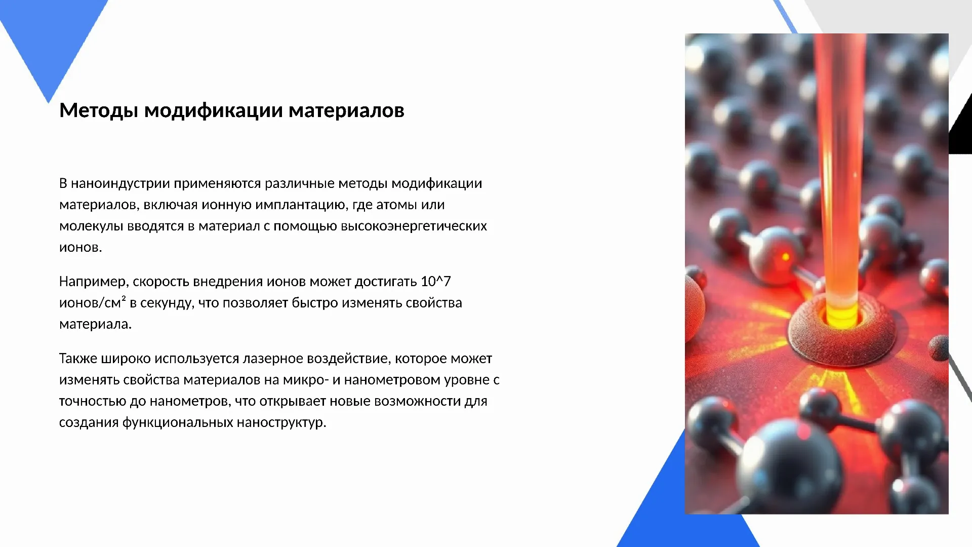 Методы модификации материалов - слайд для презентации на тему 