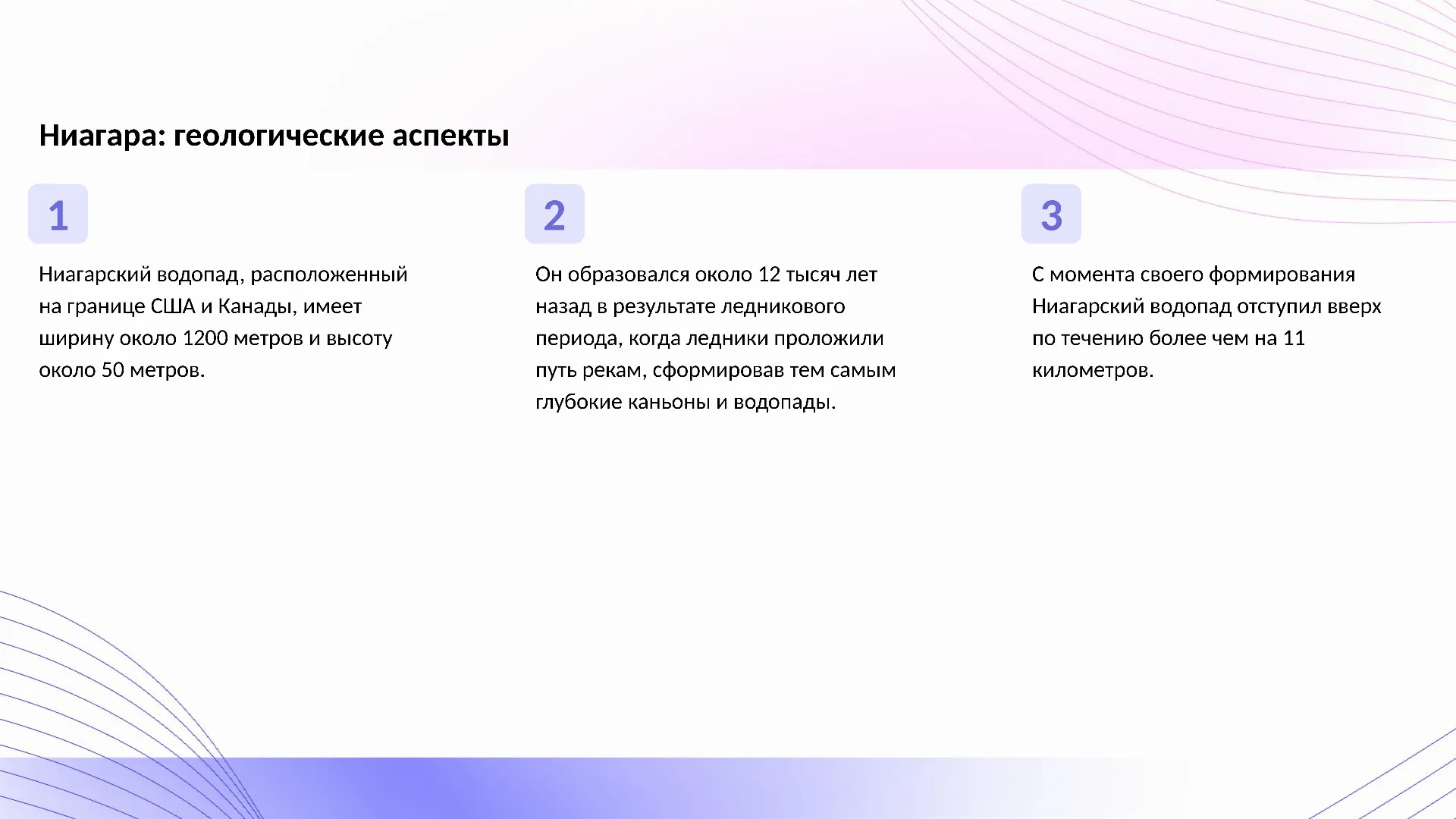 Ниагара: геологические аспекты - слайд для презентации на тему 