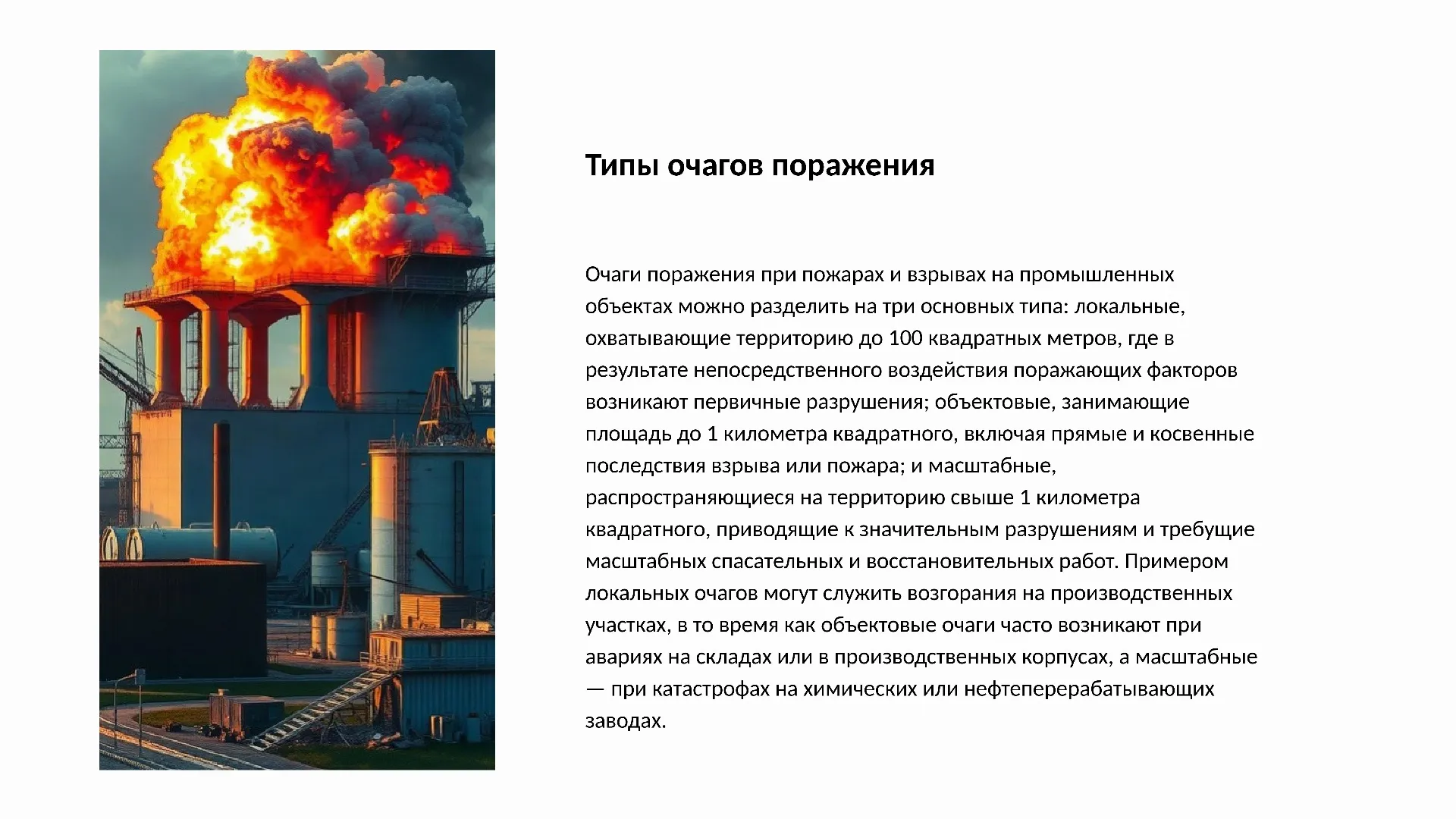 Типы очагов поражения - слайд для презентации на тему 