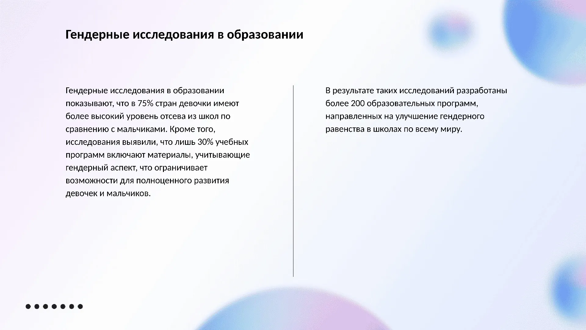 Гендерные исследования в образовании - слайд для презентации на тему 